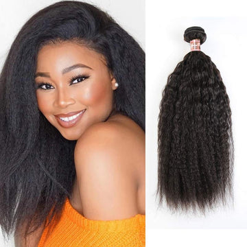 Ali Annabelle Brazilian Remy Kinky Straight Human Hair Weave Bundles